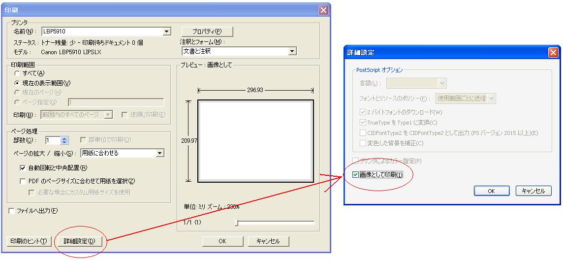 指定道路図印刷注意