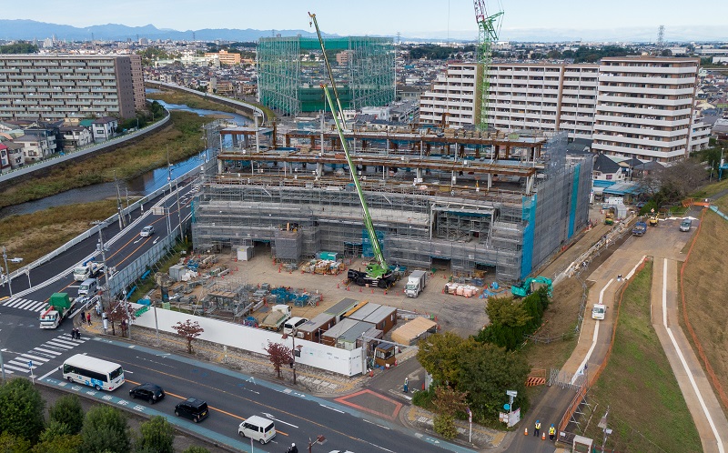 新庁舎建設工事　令和3年10月時点