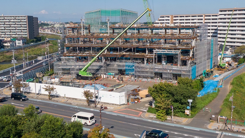 新庁舎建設工事　令和3年9月時点