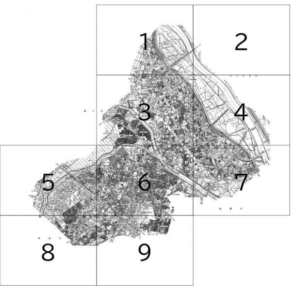 市全域の分割図