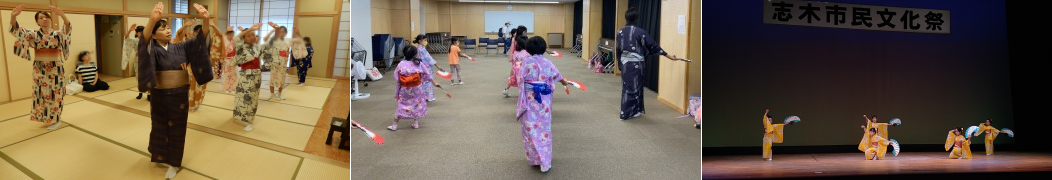 邦舞踊体験の様子