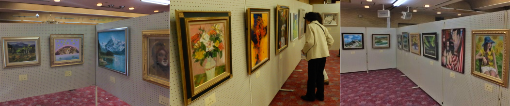 過去に行われた市展の様子（洋画）