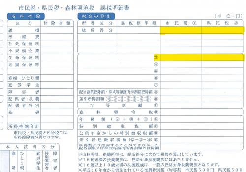 納税通知書（普通徴収）