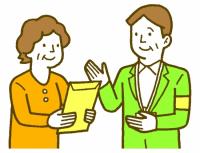 イメージ画像：回答確認リーフレットの配布と調査票の回収イラスト