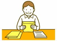 イメージ画像：調査票の整理と提出イラスト