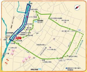 画像：いろは橋・袋橋コース、宗岡コース