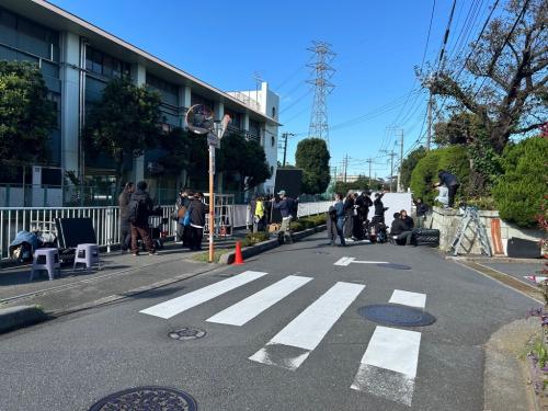 ↑宗岡団地での撮影風景
