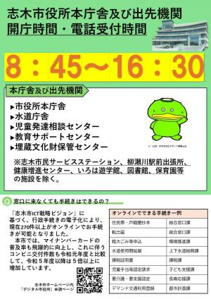 開庁時間及び電話受付時間